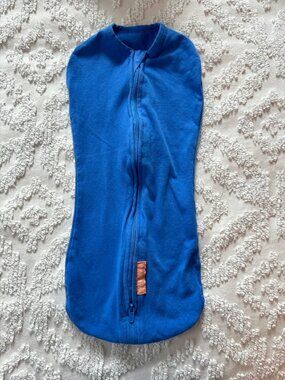 SwaddleMe Newborn Zip Swaddle | Blue | Double Top / Down Zipper